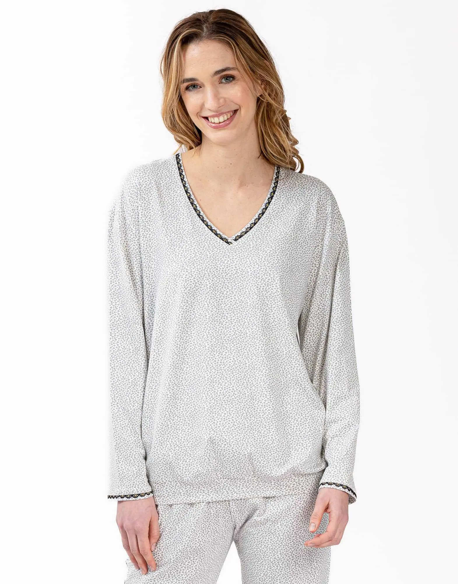 Jersey Fabric Pyjamas Forever Grey Lingerie Le Chat