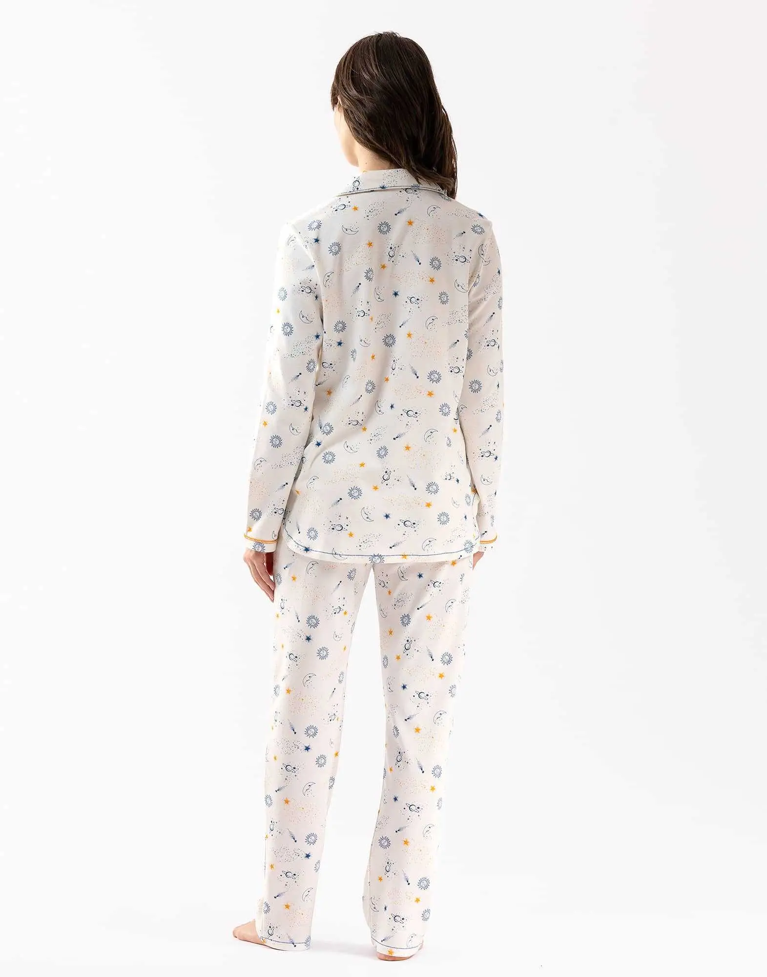 Buttoned Cotton Pyjamas C Leste Ecru Lingerie Le Chat