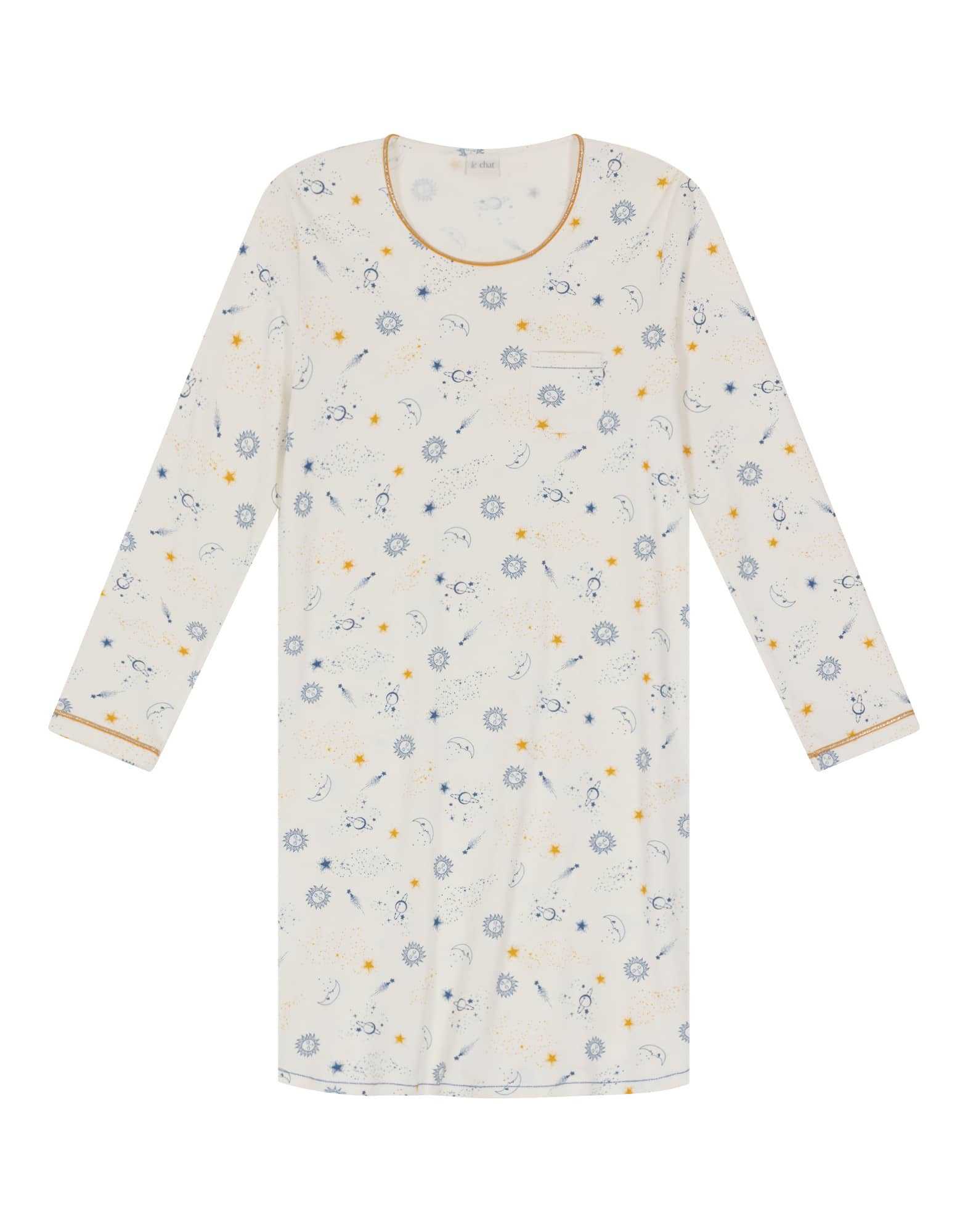 Cotton sleepshirt CÉLESTE 601 ecru Lingerie le Chat