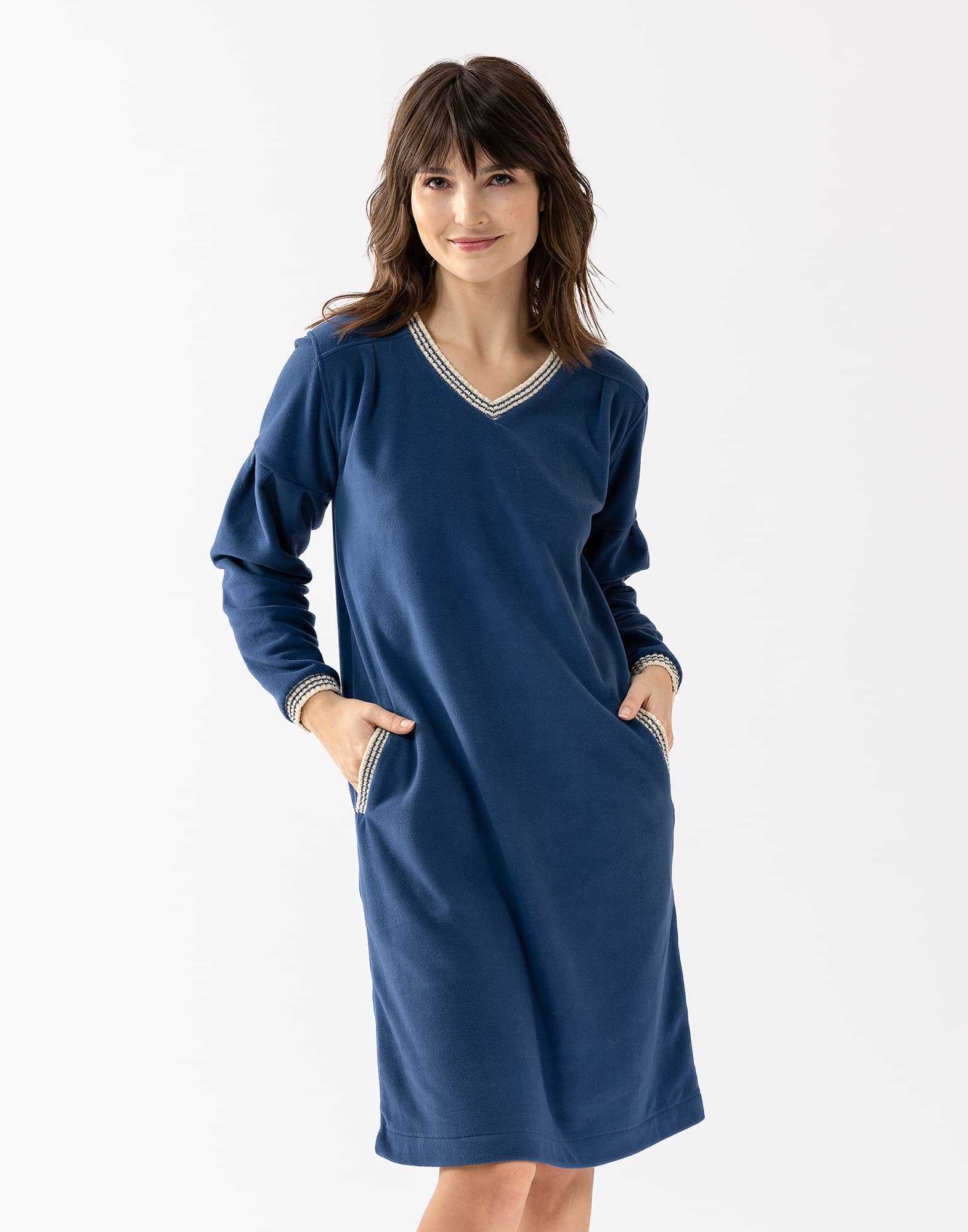 Cotton Sleepshirt COMFY 601 Blue Lingerie Le Chat