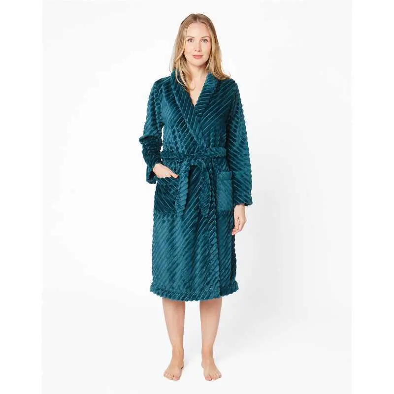 Peacock Blue Essentiel H A Bathrobe Lingerie Le Chat