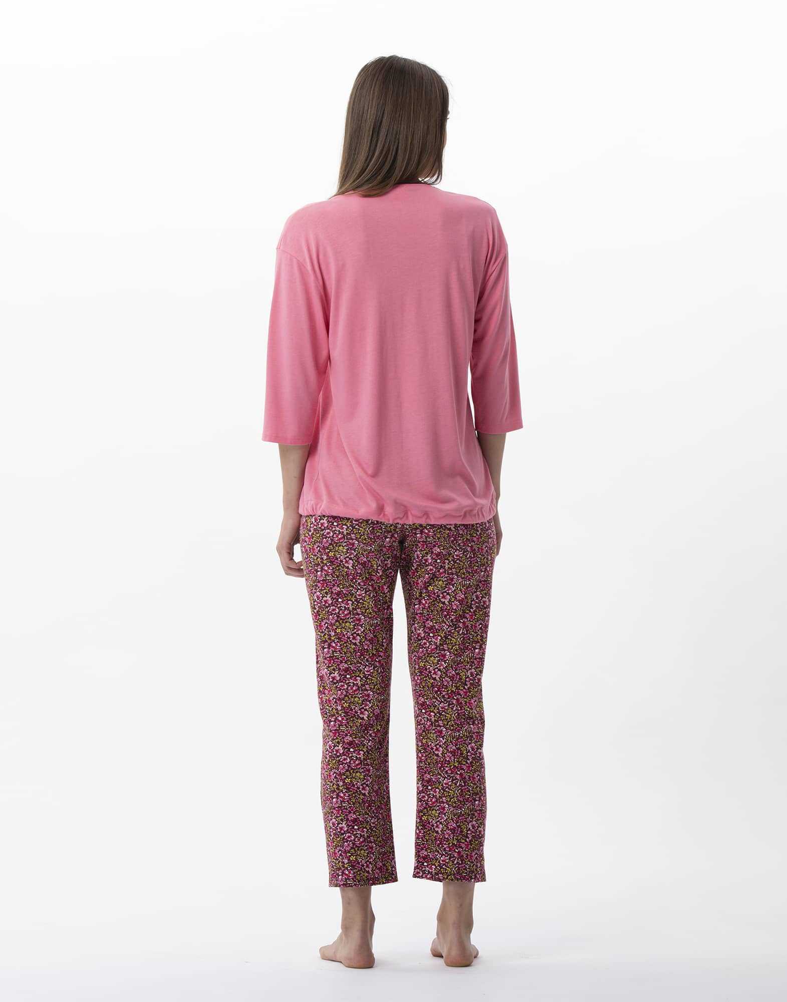 Pyjama Pantacourt Imprim Fleurs Twiggy Multico Lingerie Le Chat