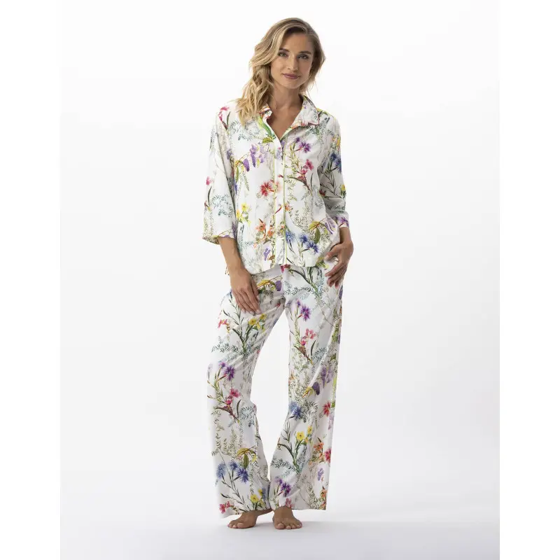 Pyjama imprimé fleurs en 100 viscose RIVIERA 706 multico Lingerie le