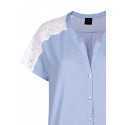 Chemise de nuit boutonnée 100% coton BLEUET 605