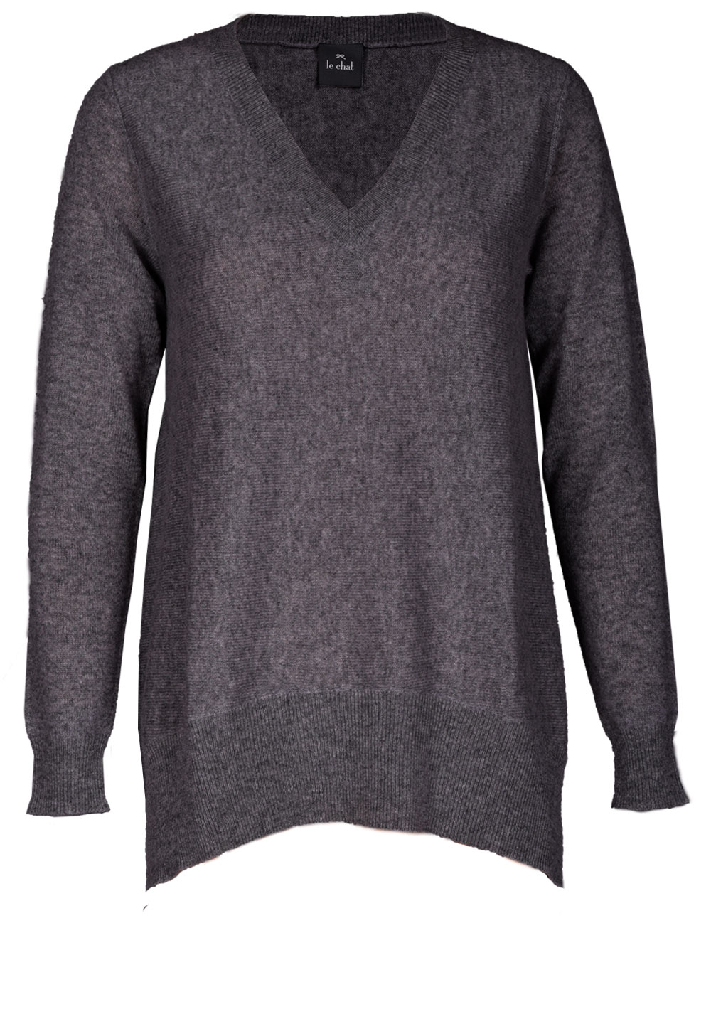 Pull 100% CACHEMIRE Gris anthracite