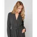 Cashmere bathrobe in slate grey - Lingerie le Chat