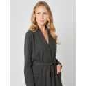 Cashmere bathrobe in slate grey - Lingerie le Chat