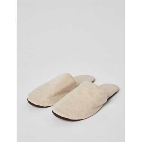 Chaussons mules cachemire coloris camel - Lingerie le Chat