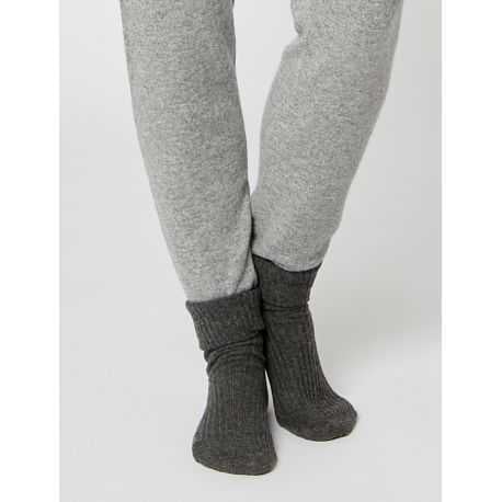 Cashemere socks CACHE 014 in slate grey - Lingerie le Chat