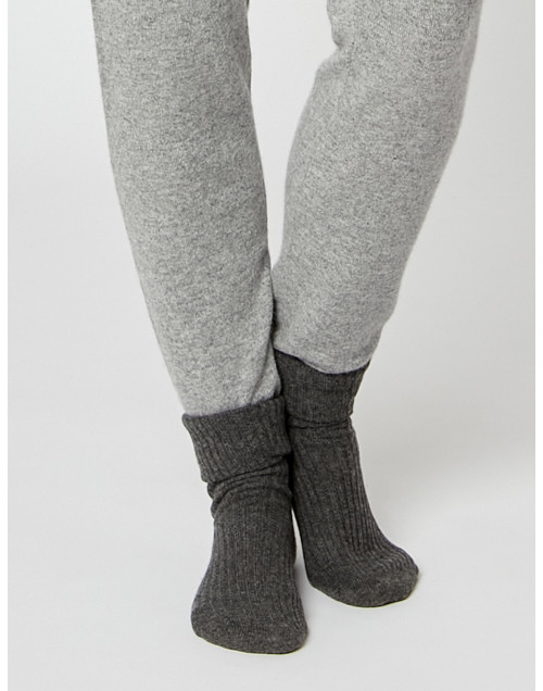 Cashemere socks CACHE 014 in slate grey - Lingerie le Chat