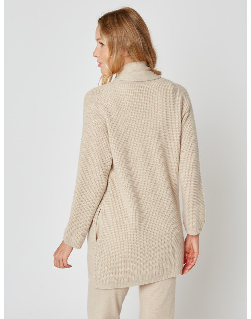 Shawl-collar jacket CACHE 007 in camel