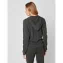 Hooded zip-front jacket CACHE 002 in slate grey - Lingerie le Chat