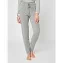 Cashemere straight-leg trousers CACHE 003 in grey fleck - Lingerie le Chat