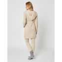 Cashmere bathrobe with shawl collar and soft hood in camel - Lingerie le Chat