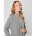 Shawl-collar jacket CACHE 007 in grey fleck - Lingerie le Chat