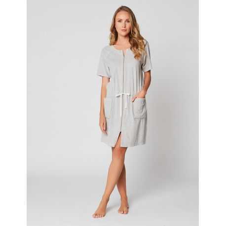 Short zip clearance up dressing gown