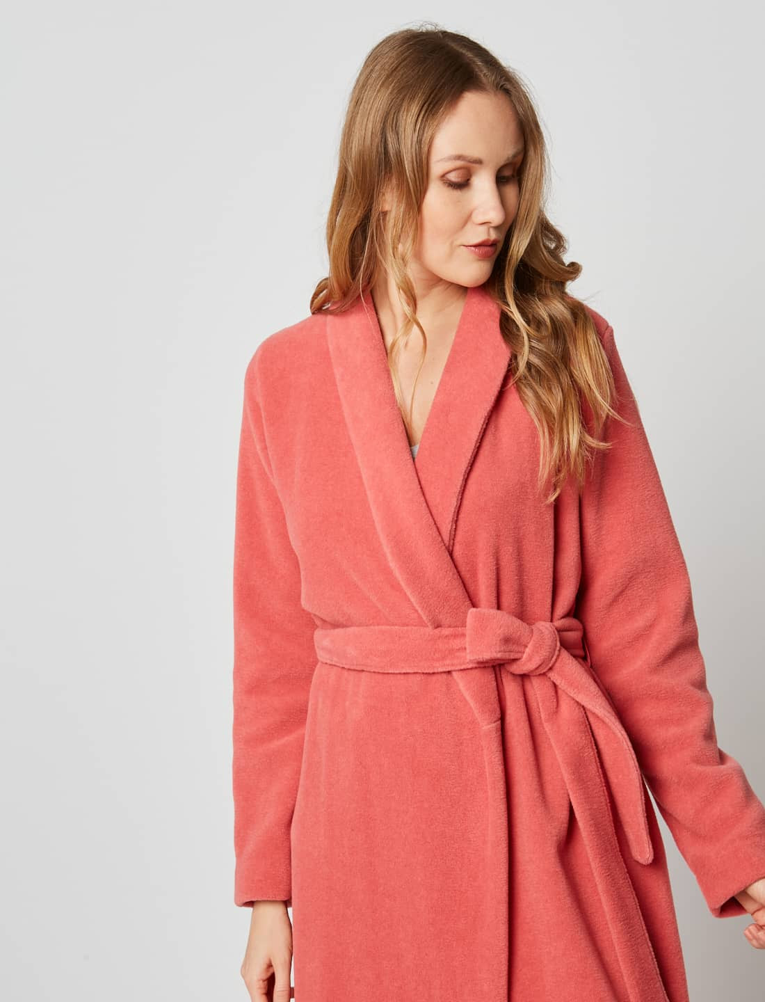 Brick red ESSENTIEL H62A bathrobe