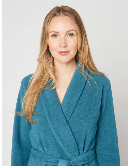 Peacock blue ESSENTIEL H62A bathrobe