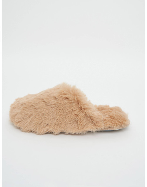 Fleece mules ESSENTIEL H97A nougat