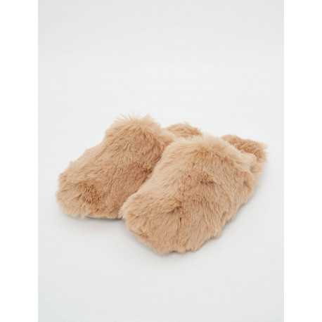 Fleece mules ESSENTIEL H97A nougat