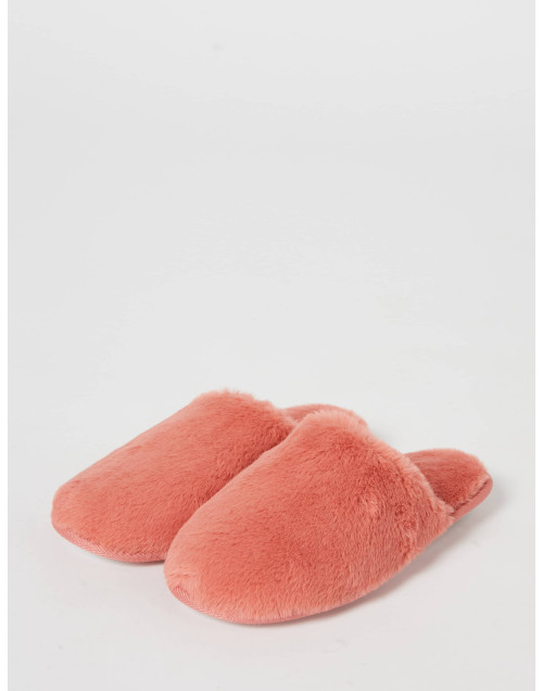 Fleece mules ESSENTIEL H97A nutmeg | Lingerie le Chat