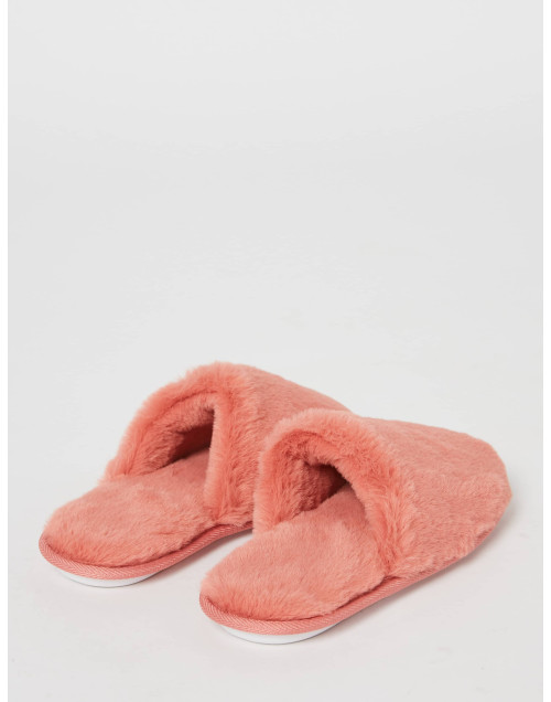 Fleece mules ESSENTIEL H97A nutmeg