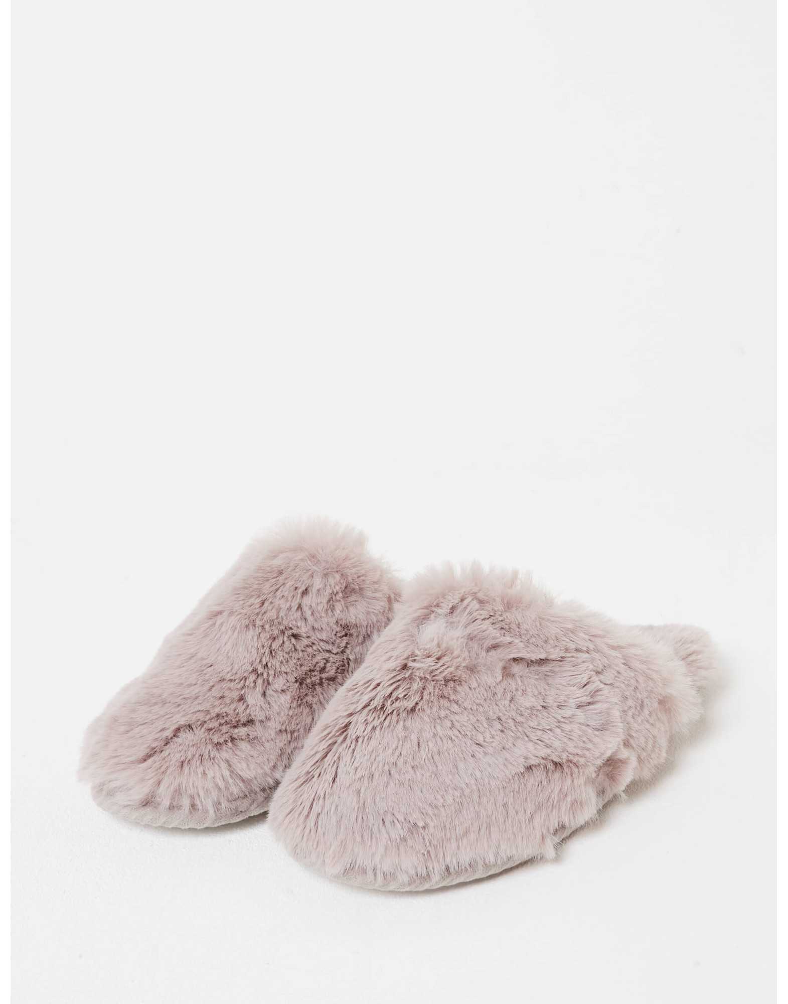 Mules en peluche ESSENTIEL H97A gris | Lingerie le Chat