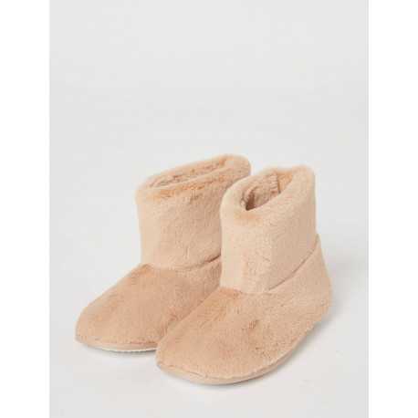 Chaussons boots en peluche ESSENTIEL H99A nougat