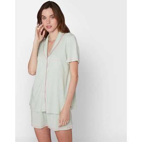 Short cotton pyjamas FANCY 500 in mint