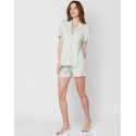 Pyjama short en coton FANCY 500 vert d'eau