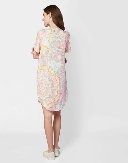 Patterned viscose nightshirt FANCY 501 in multicolour