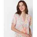 Patterned viscose nightshirt FANCY 501 in multicolour