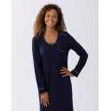 Cotton-modal nightshirt LES INTEMPORELLES A01 navy blue