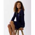 Cotton-modal nightshirt LES INTEMPORELLES A01 navy blue