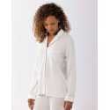 Button-front cotton-modal pyjamas LES INTEMPORELLES A06 ecru