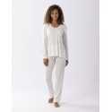 Cotton-modal pyjamas LES INTEMPORELLES A02 ecru