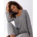 Cotton-modal pyjamas LES INTEMPORELLES A02 grey fleck