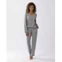 Cotton-modal pyjamas LES INTEMPORELLES A02 grey fleck