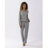 Cotton-modal pyjamas LES INTEMPORELLES A02 grey fleck