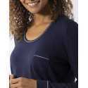 Cotton-modal pyjamas LES INTEMPORELLES A02 navy blue