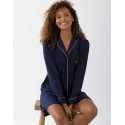 Cotton-modal nightshirt LES INTEMPORELLES A05 navy blue