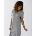 Short-sleeved cotton-modal nightshirt LES INTEMPORELLES A11 grey fleck