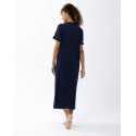 Short-sleeved cotton-modal nightshirt LES INTEMPORELLES A11 navy blue