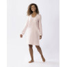 Chemise de nuit en coton modal LES INTEMPORELLES A01 bois de rose