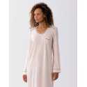 Chemise de nuit en coton modal LES INTEMPORELLES A01 bois de rose