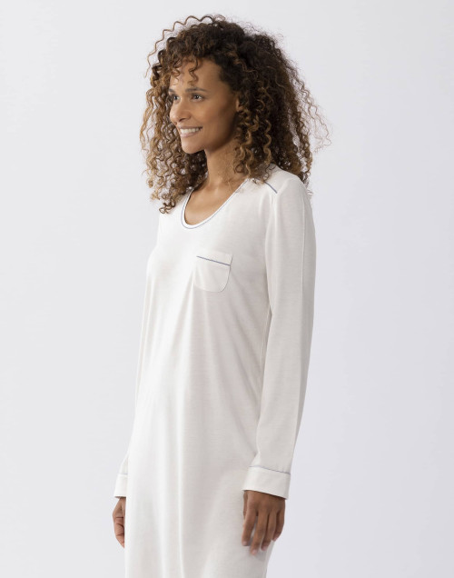 Cotton-modal nightshirt LES INTEMPORELLES A01 ecru