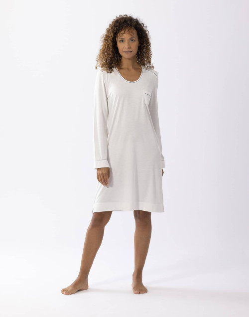 Chemise de nuit en coton modal LES INTEMPORELLES A01 écru