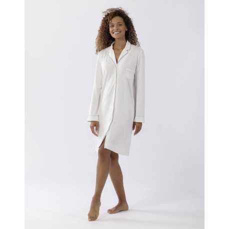 Cotton-modal nightshirt LES INTEMPORELLES A05 ecru