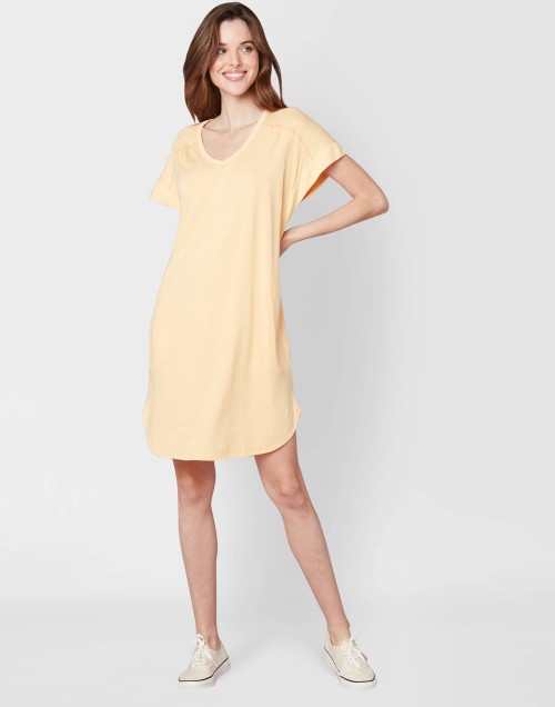 Kaftan in cotton modal CASSANDRE 541 honey