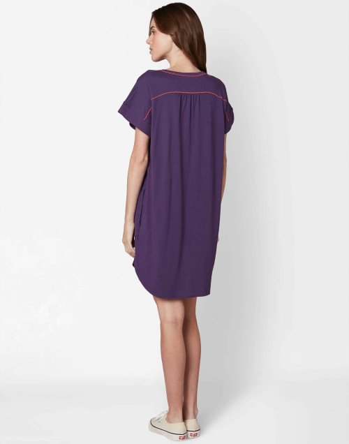 Kaftan in cotton modal CASSANDRE 541 blueberry